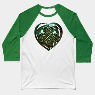 Shamrock Celtic heart Baseball T-Shirt